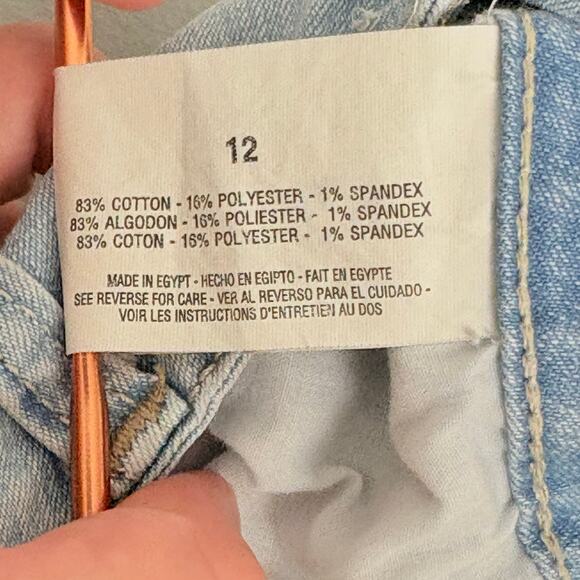 Women's Size 12 Light Wash Brady Style Bermuda Length Light Wash Shorts Pants - Picture 7 of 10